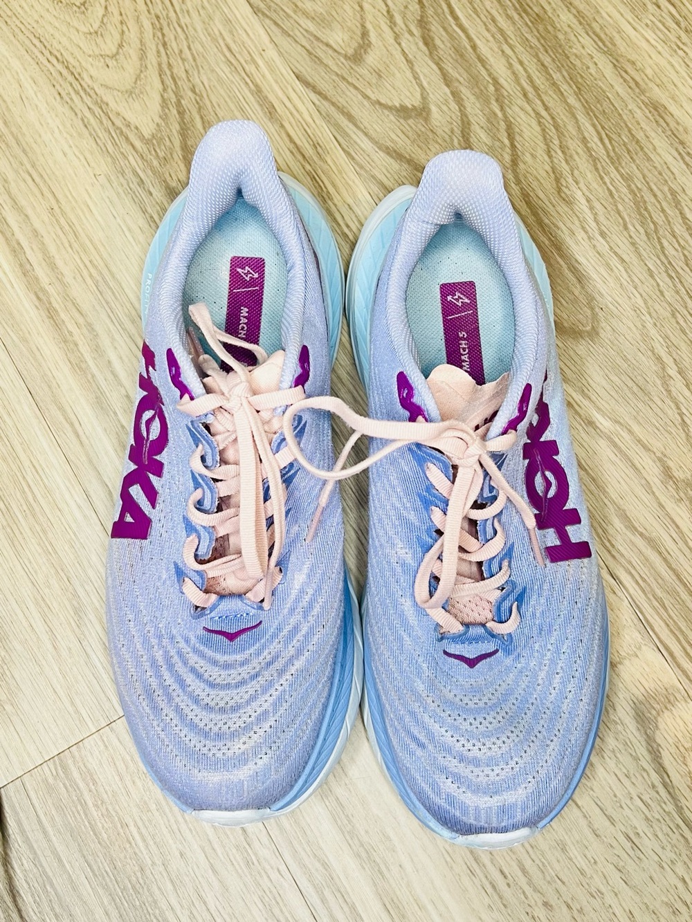 Hoka Mach 5 Running Shoes Light Purple Women’s Sz 8.5B Outdoor Running *FAIR - Picture 2 of 11